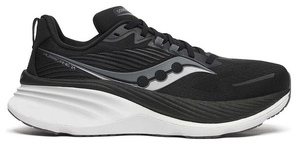 Chaussures Running Saucony Hurricane 24 Noir/Blanc Homme