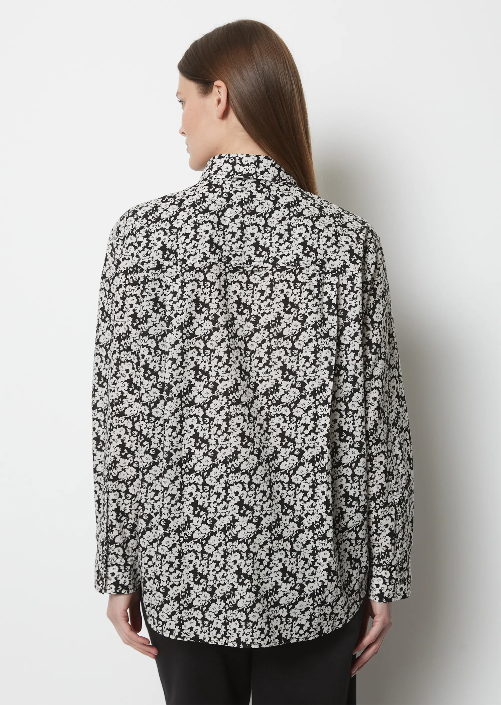 Langarm-Print-Bluse regular aus Silky-Touch-Voile-Qualität