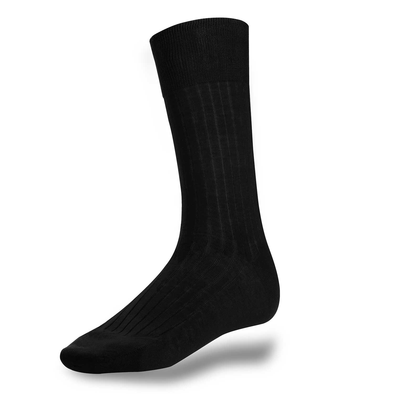 Chaussettes anthracite en coton fil d'Ecosse