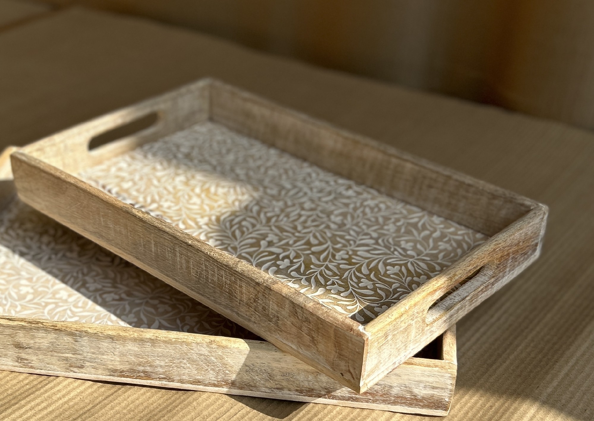 2er-Set Tablett 'Kevad', Mangoholz zu 40,00