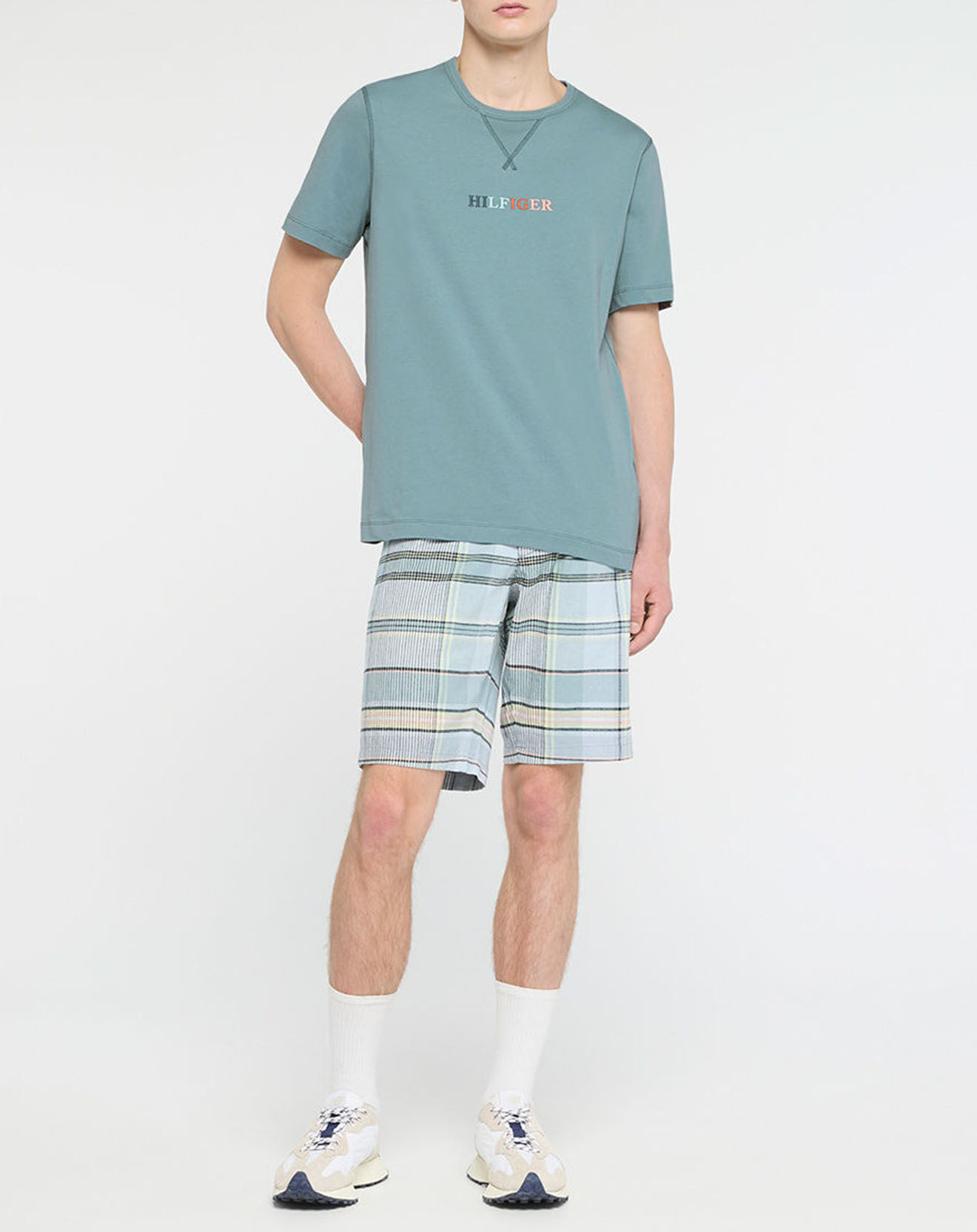 Tommy Hilfiger T-Shirt Contrast Stitch bleu vert