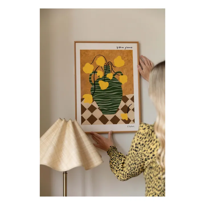 Rose England Affiche Yellow Flowers