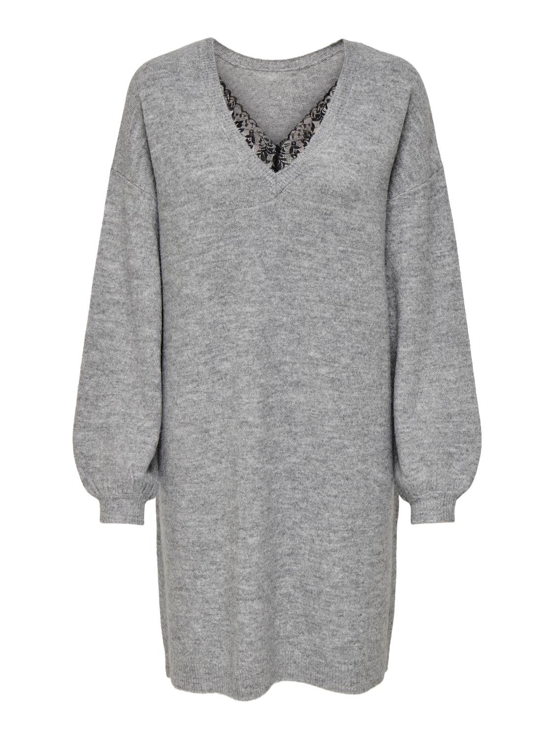 ONLMANIFESTA Midikleid Light Grey Melange