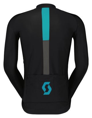 Veste Manches Longues Homme Scott RC Pro Warm Hybrid Windstopper Noir/Turquoise
