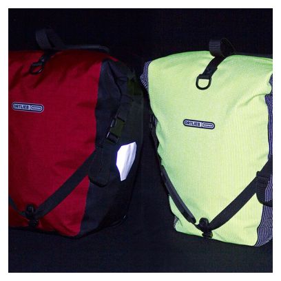 Sacoche de Porte-Bagages Ortlieb Back Roller High Visibility 20L Jaune Fluo Noir Réfléchissant