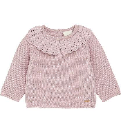 Minymo Bluse - Strick - Dawn Pink m. Goldglitzer