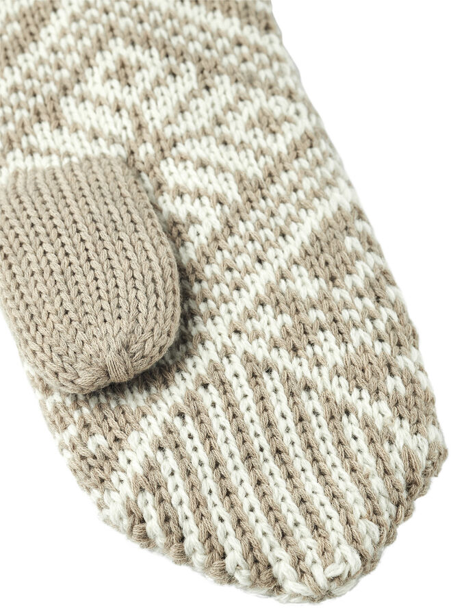 Hestra Nordic Wool Mitt Beige/offwhite