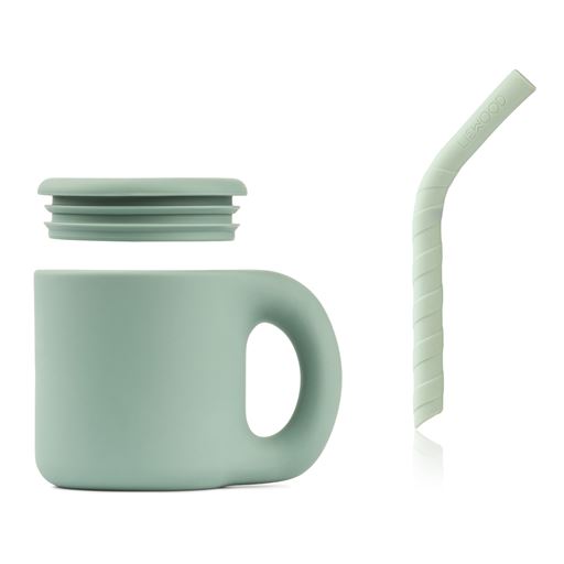 Liewood Jenna Kop Med Sugerør, Dusty Mint/ Peppermint