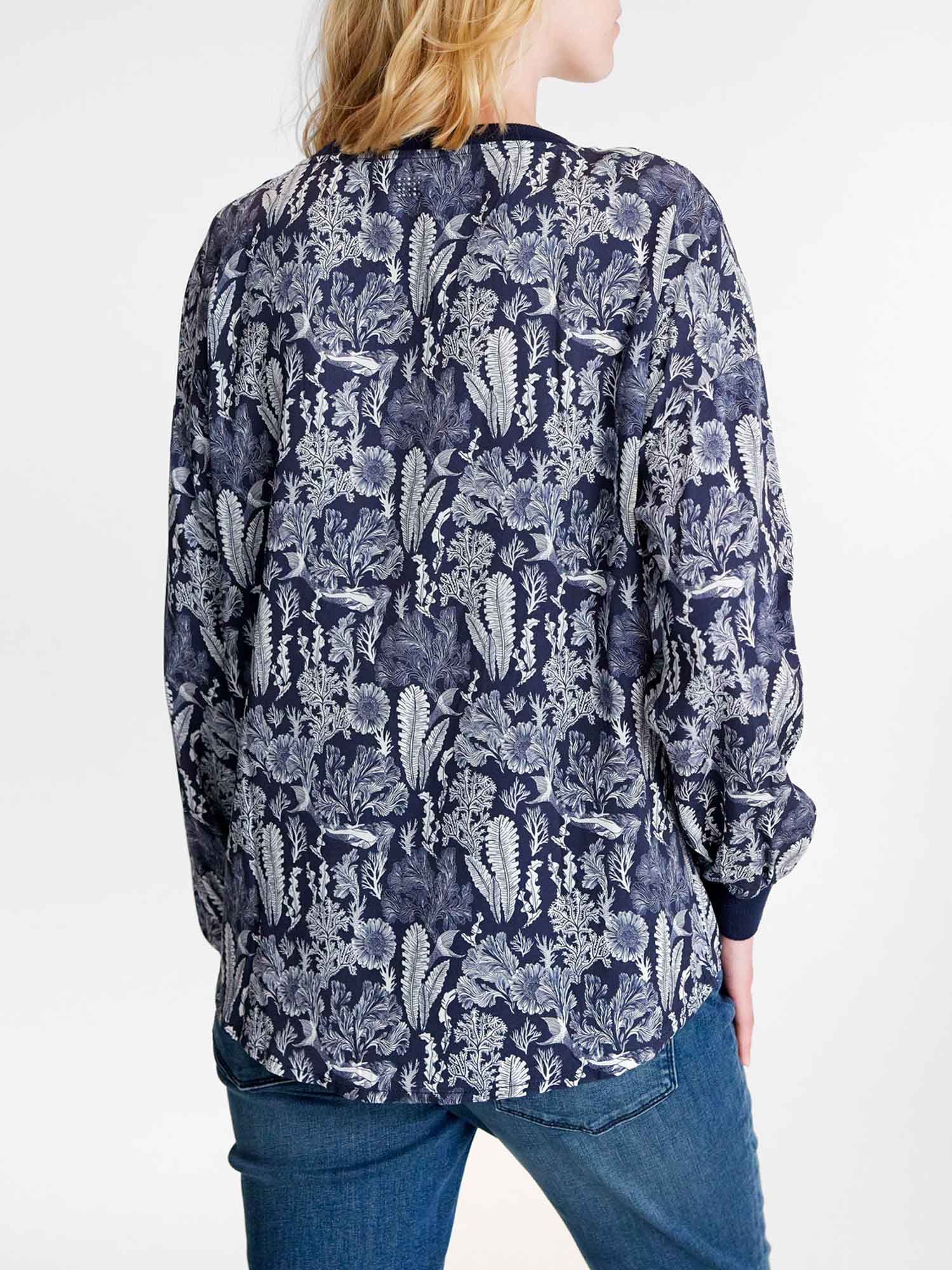 Blouse Femme A Motif Nautique Marine