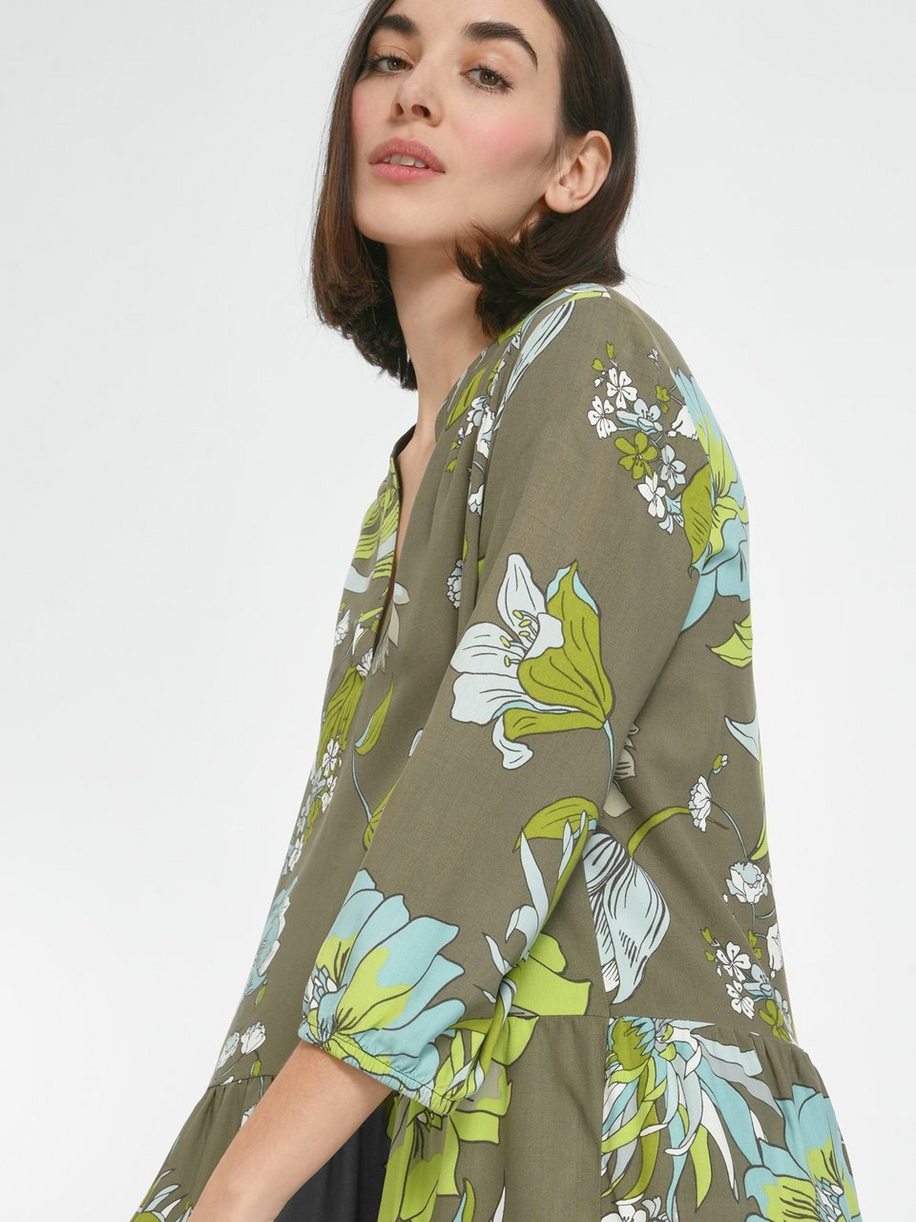 Jersey-Kleid mit 3/4-Arm