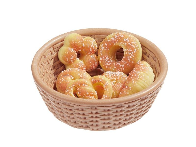 HobbyFun Mini-Utensilien Gebäck-Korb Mini-Figur