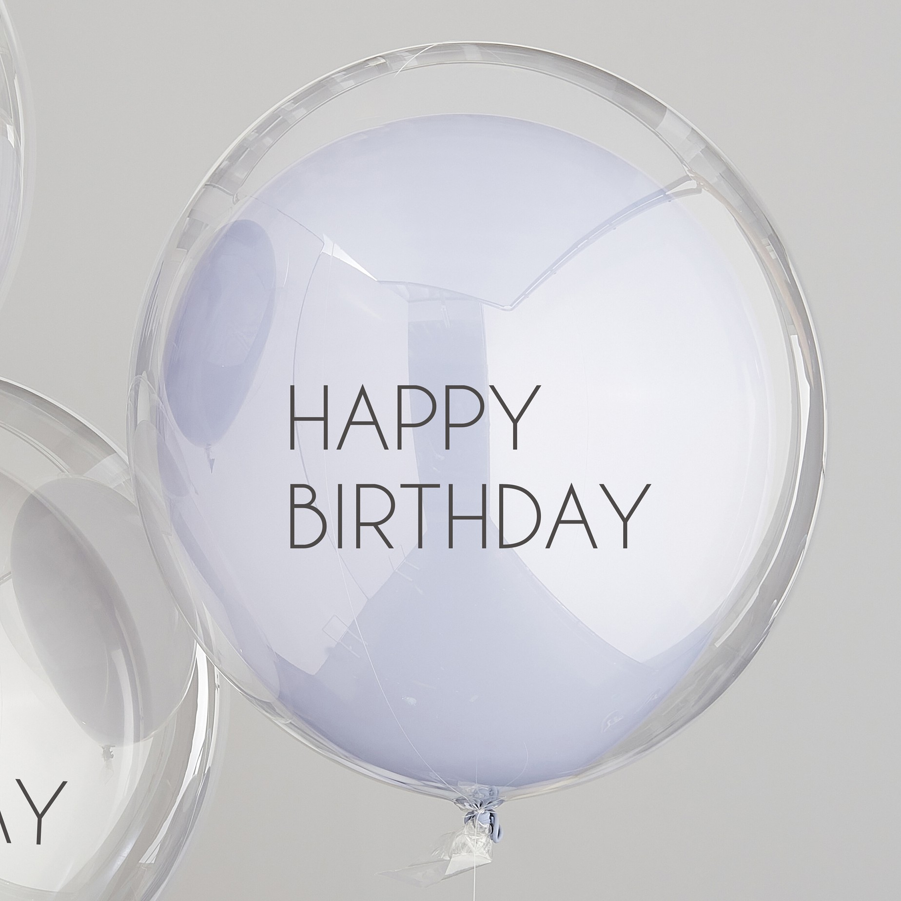 (3er Set) Ø45cm Doppellagige Happy Birthday Latex Ballons Party Deko Geburtstags Luftballons - Grau / Weiss / Schwarz