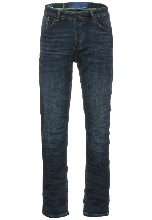 Regular Fit Jeans - deep blue vintage wash