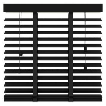 GAMMA houten jaloezie 50 mm matzwart (kleurnr. 947) 60x130 cm (bxh)