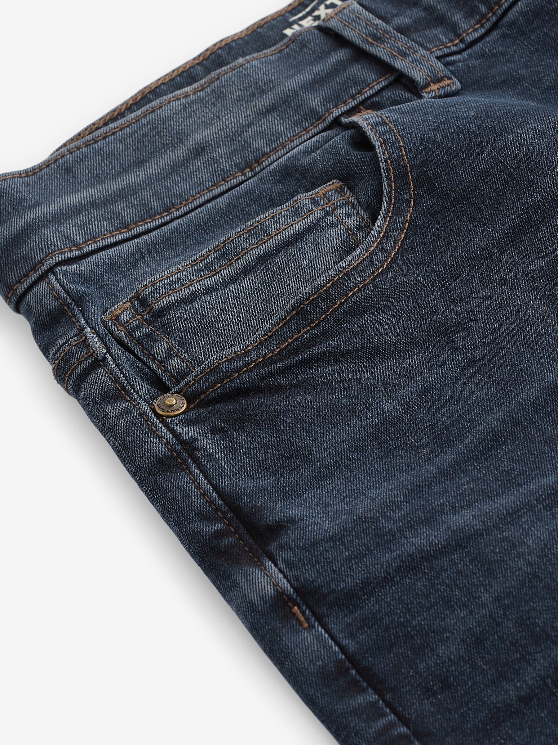 Donkerblauw - Rechte, klassieke jeans met stretch