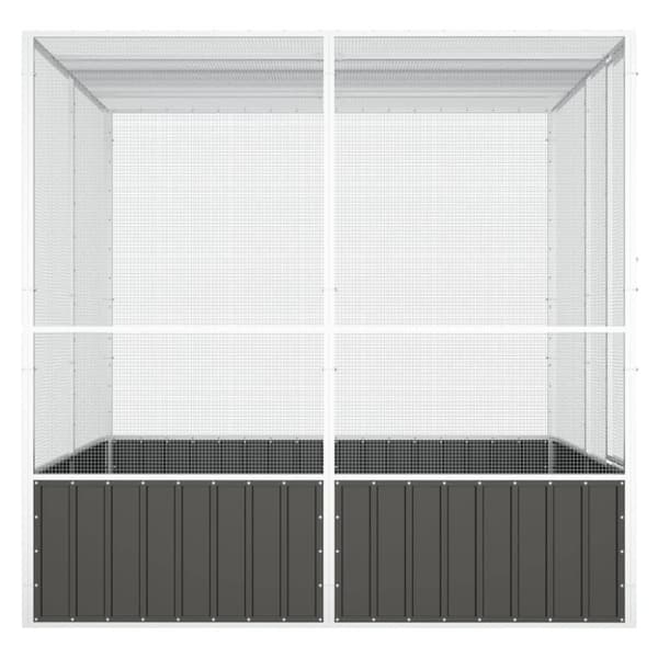 vidaXL Fuglebur antrasitt 213,5x217,5x211,5 cm galvanisert stål