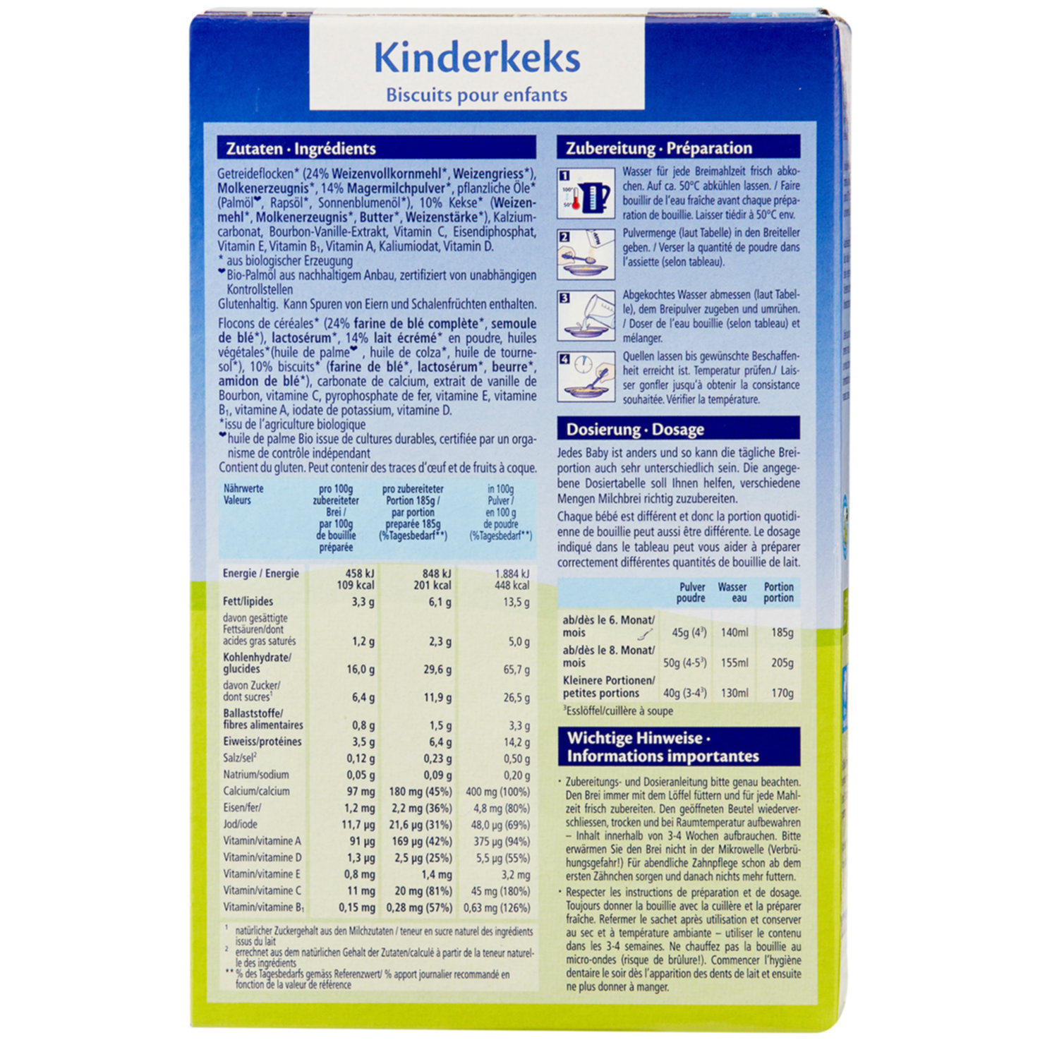 Hipp Bio Gute Nacht Milchbrei Kinderkeks 6+ Monate