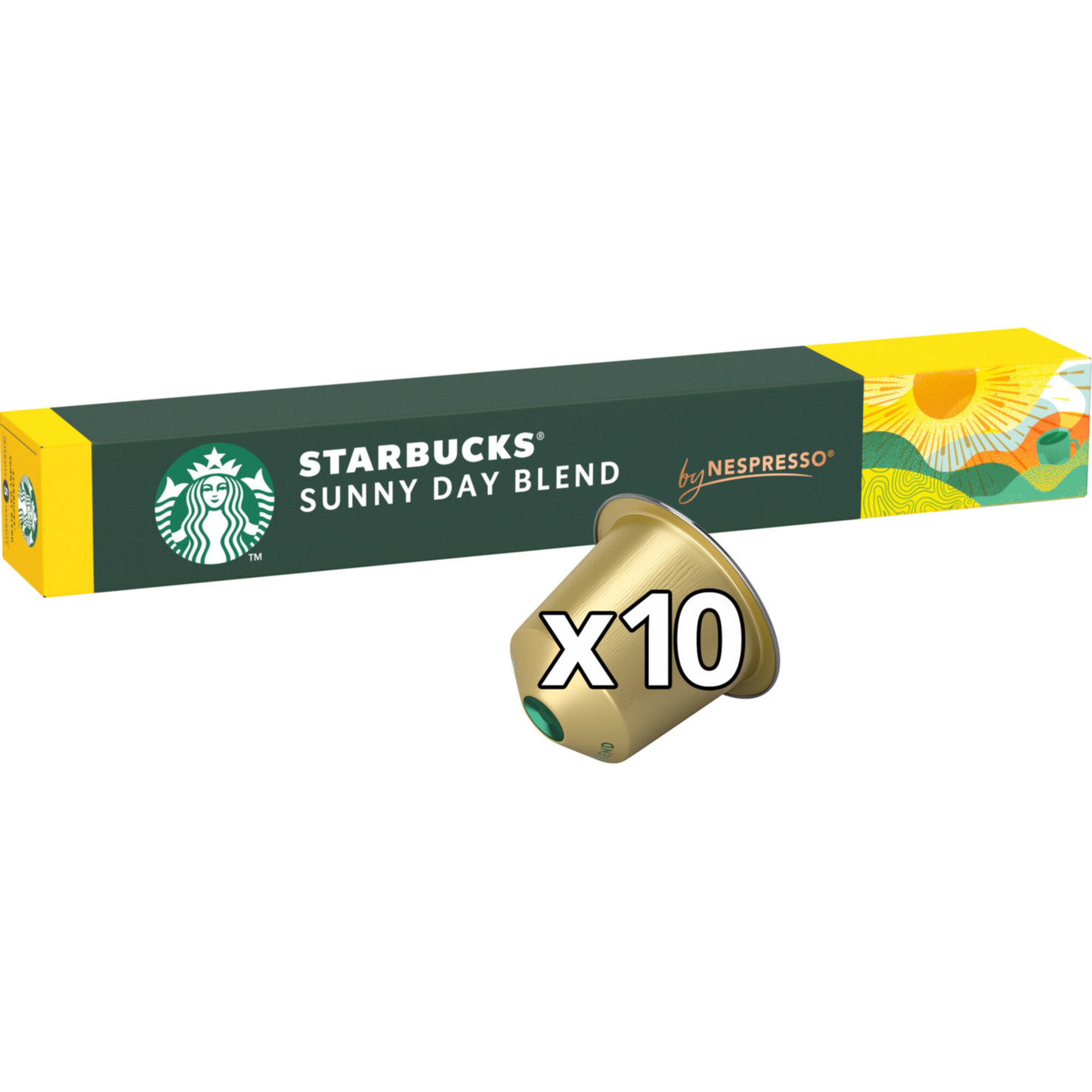 Starbucks Sunny Day Blend by NESPRESSO, Blonde Roast Kaffee, 10 Kapseln