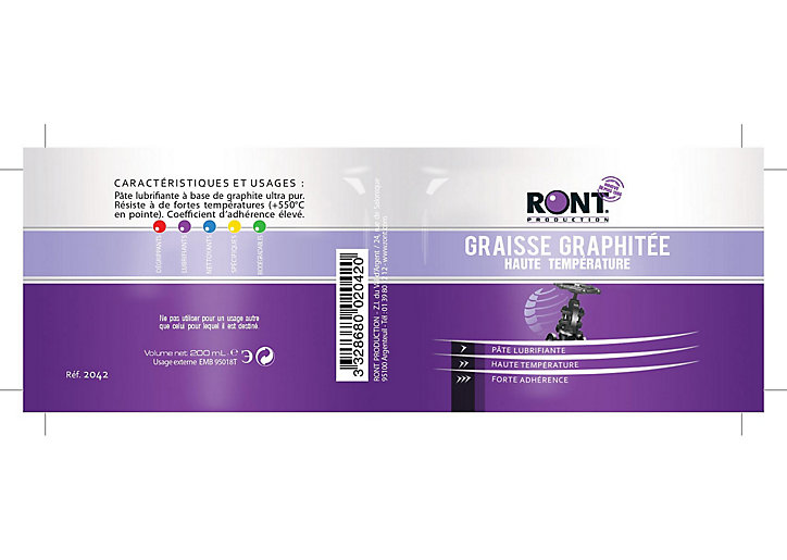 Graisse graphitée 200 gr en pot RontProduction