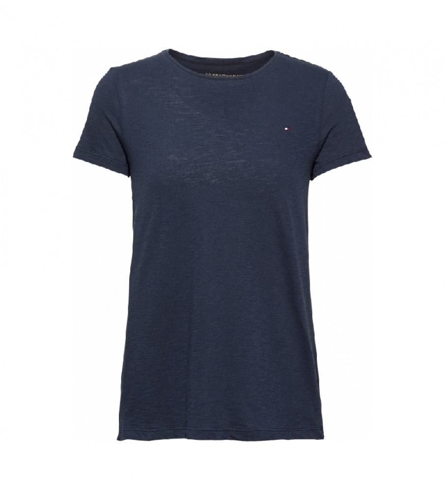 Camiseta Tommy Hilfiger Heritage de gola redonda na cor azul marinho