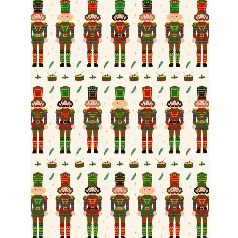Assortiment de 4 papiers Foil Noël - Soldat Casse Noisette - Assortiment