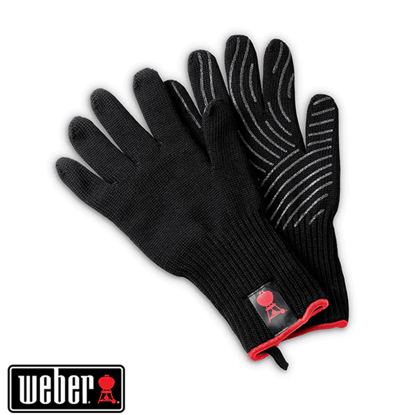 Gants special barbecue Premium taille S M thermorésistants noir Weber