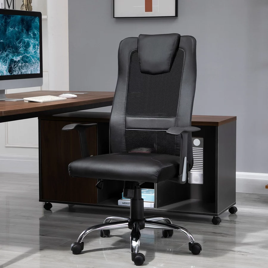 Vinsetto Bürostuhl ergonomisch schwarz