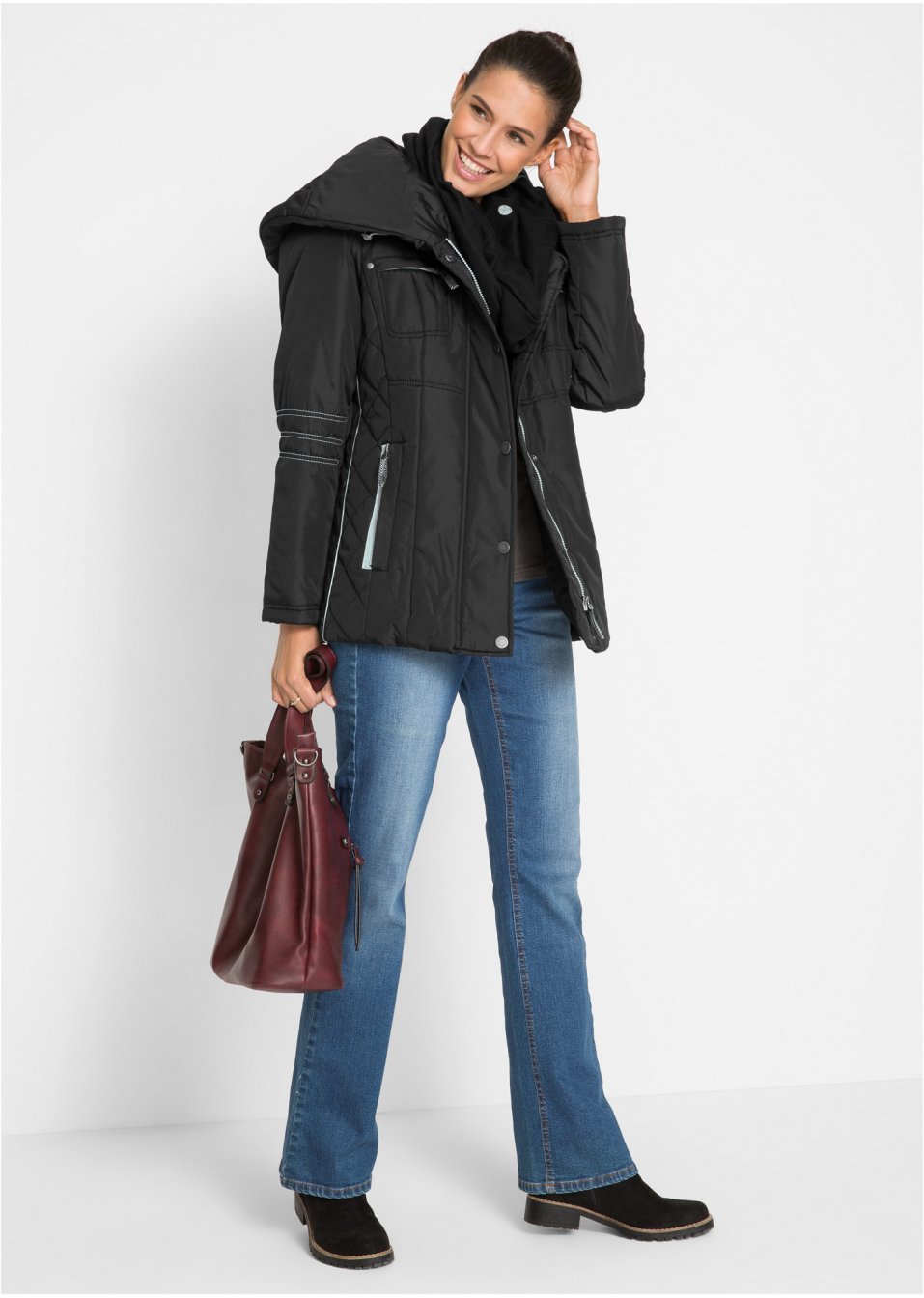 Veste matelassée à grand col