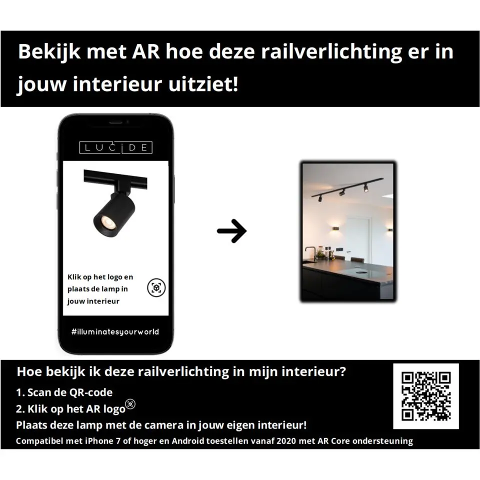 Lucide TRACK Railverlichting - Zwart