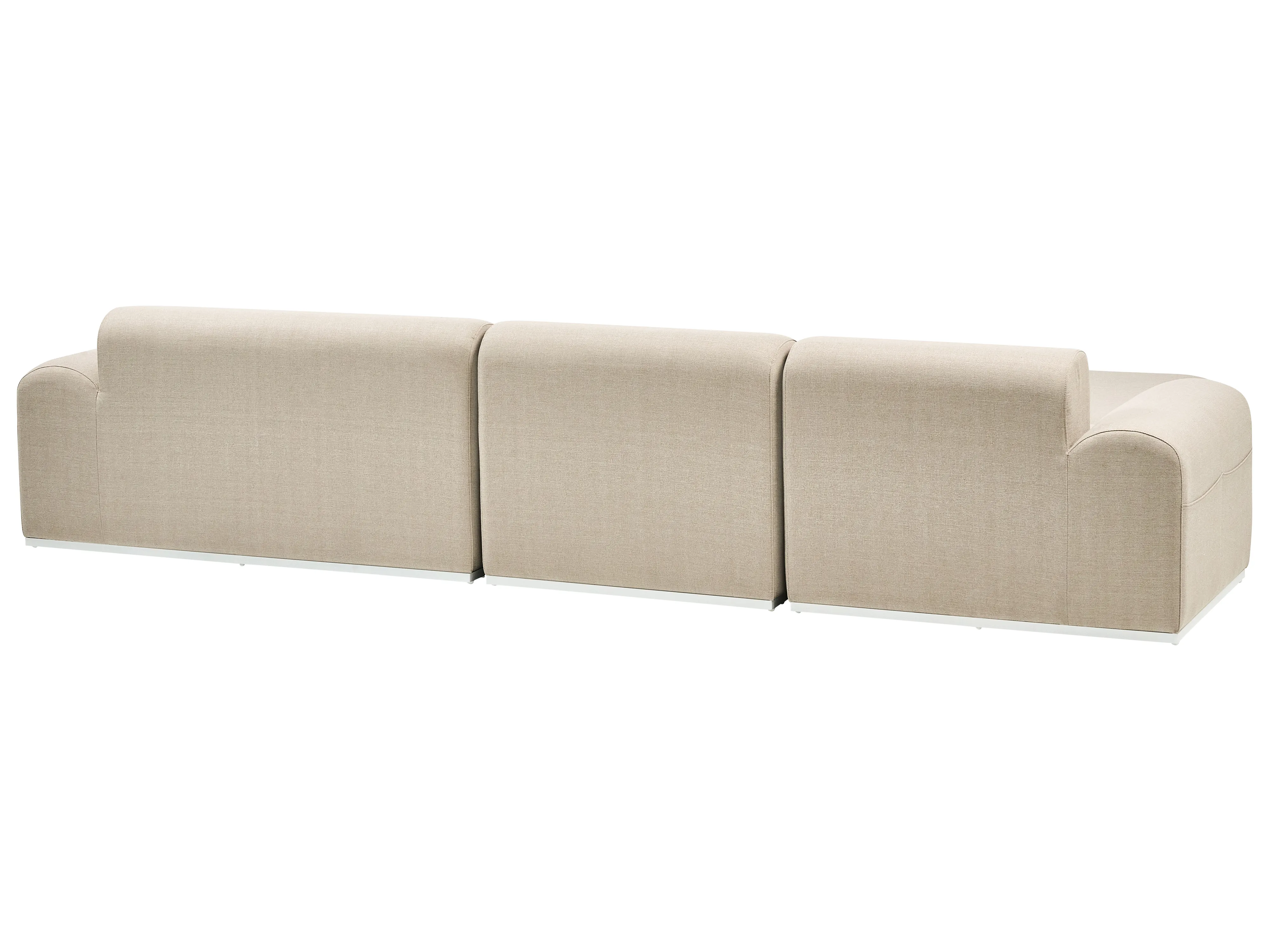 Tuin loungebank met ottomaan 7-zits BATTIFOLLO modulair Beige
