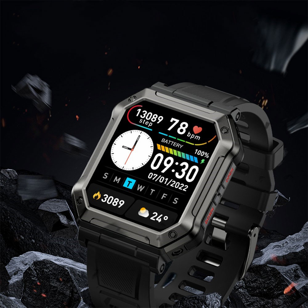 Fitness Tracker Smart Watch mit Herzfrequenz- / Blutdruckmessung und 1.91