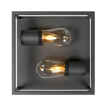 Lucide badkamer plafonnière Carlyn IP54 zwart