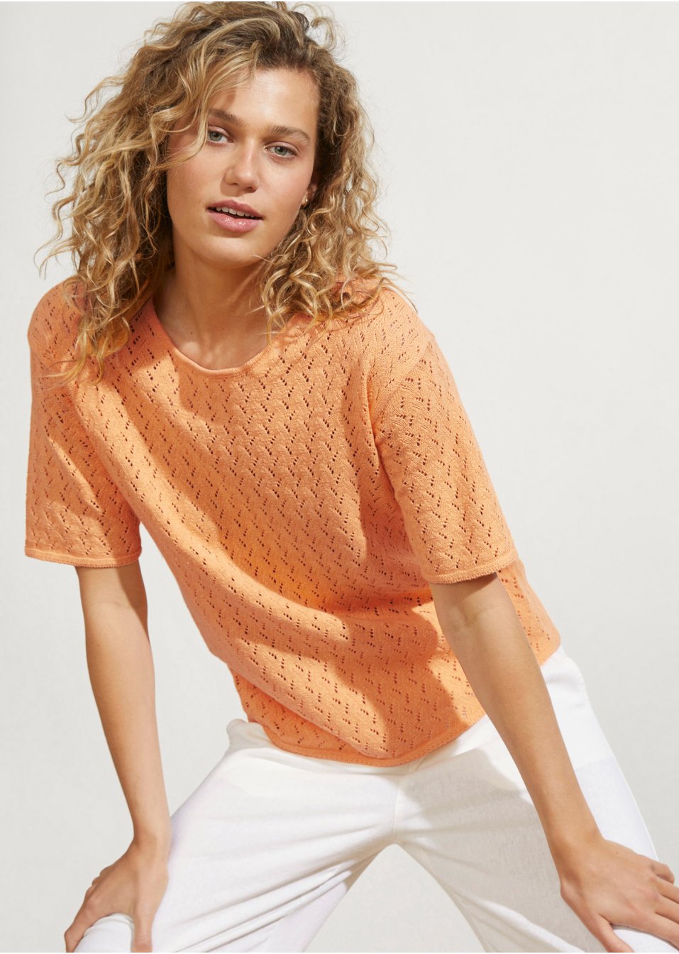 T-shirt en maille ajourée