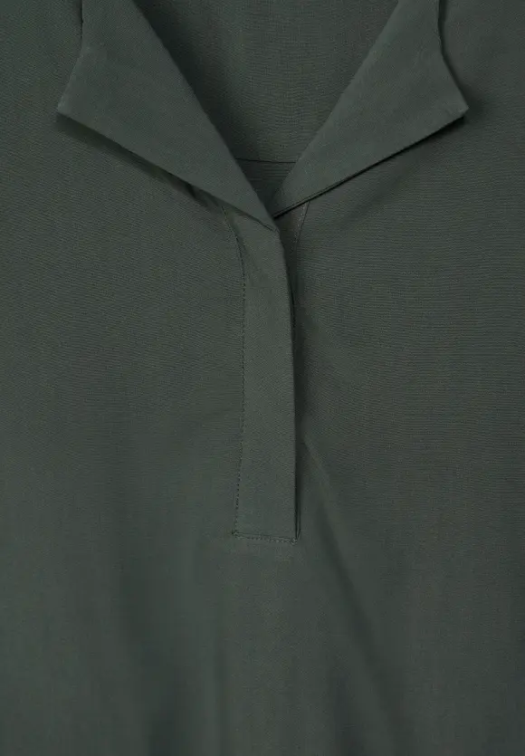 Bluse mit Klappkragen - strong khaki