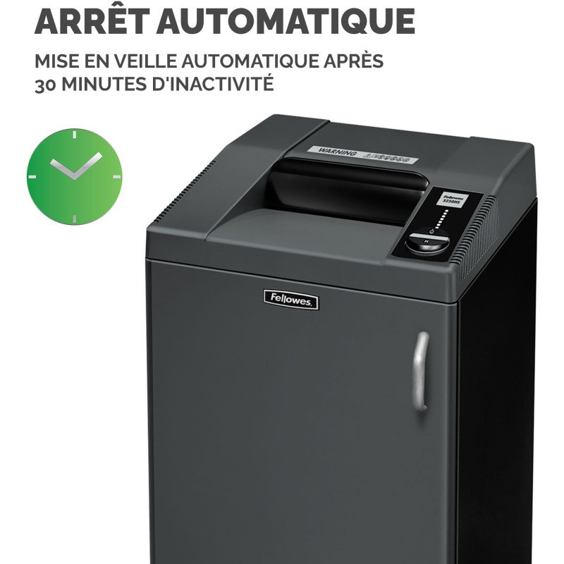 Destructeur Fellowes Powershred 425HS - coupe croisée