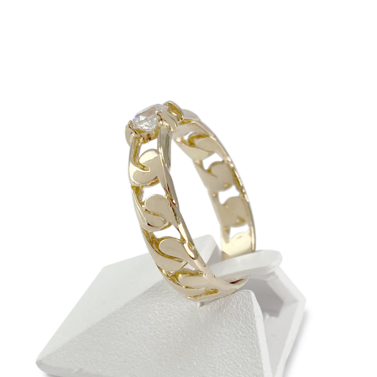 Bague d'occasion or 750 jaune zirconia