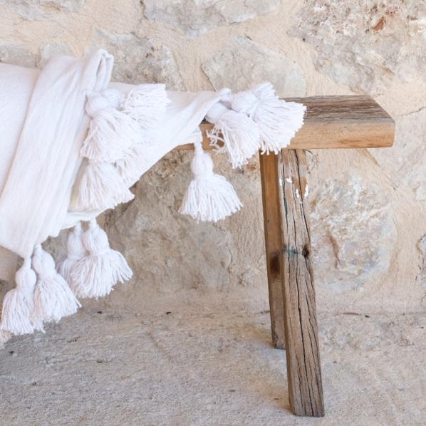 Pompomblanket L ecru