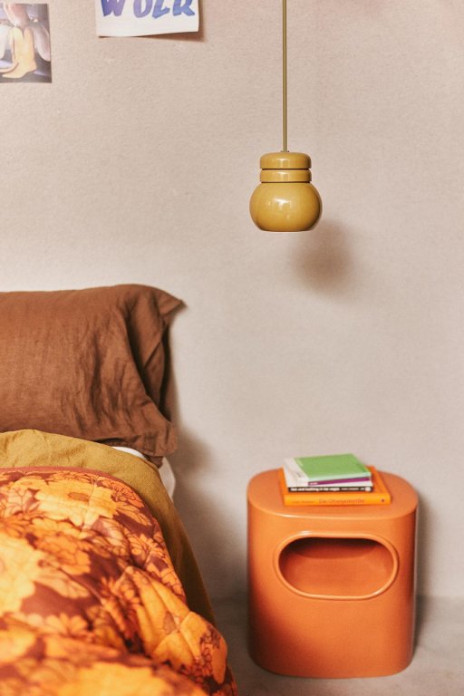HKliving Ceramic hanglamp Ø13 mosterd