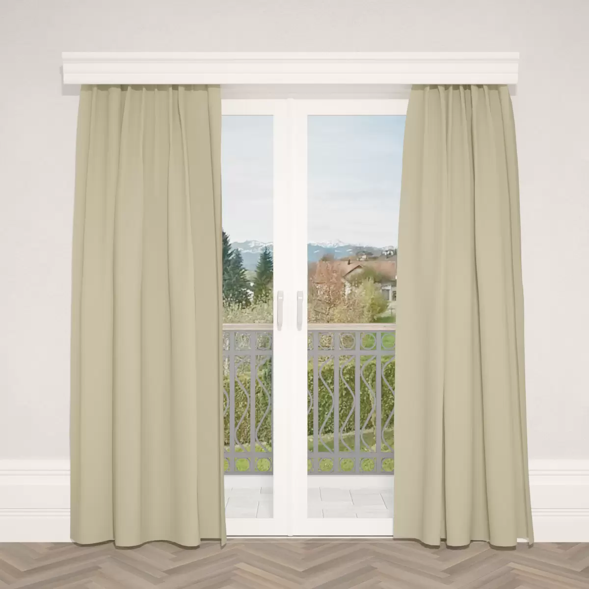 Verdunkelungsvorhang Satin grün
