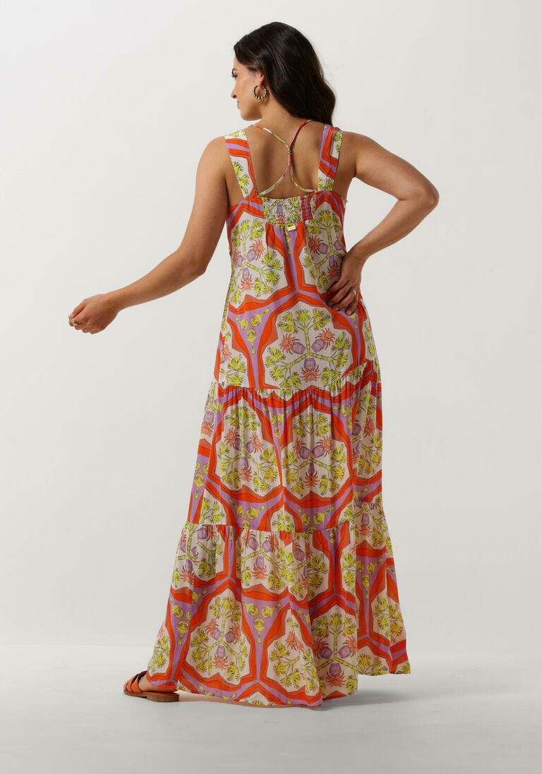 POM AMSTERDAM oranje pom amsterdam midi jurk strap marrakesh summer dress