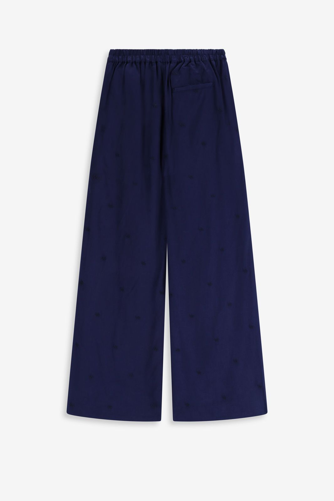 Donkerblauwe pantalon met embroidery