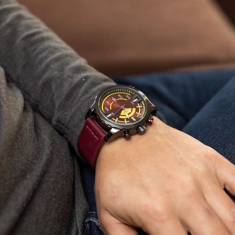 Coffret montre Homme M. JOHN bracelet Cuir Rouge