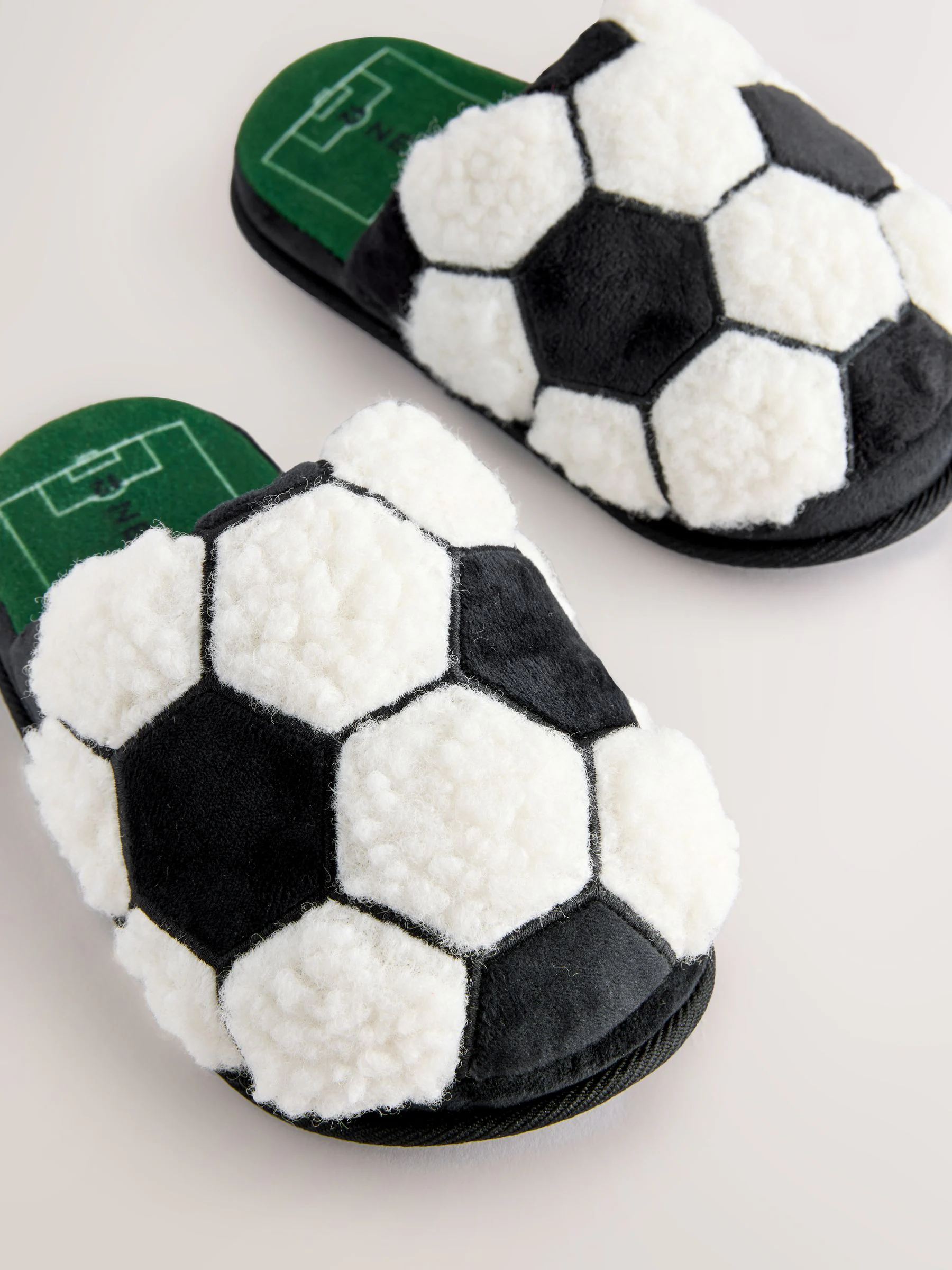 Zwart/wit - Football Slipper Mules