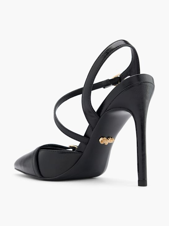 Buffalo Spangenpumps Schwarz