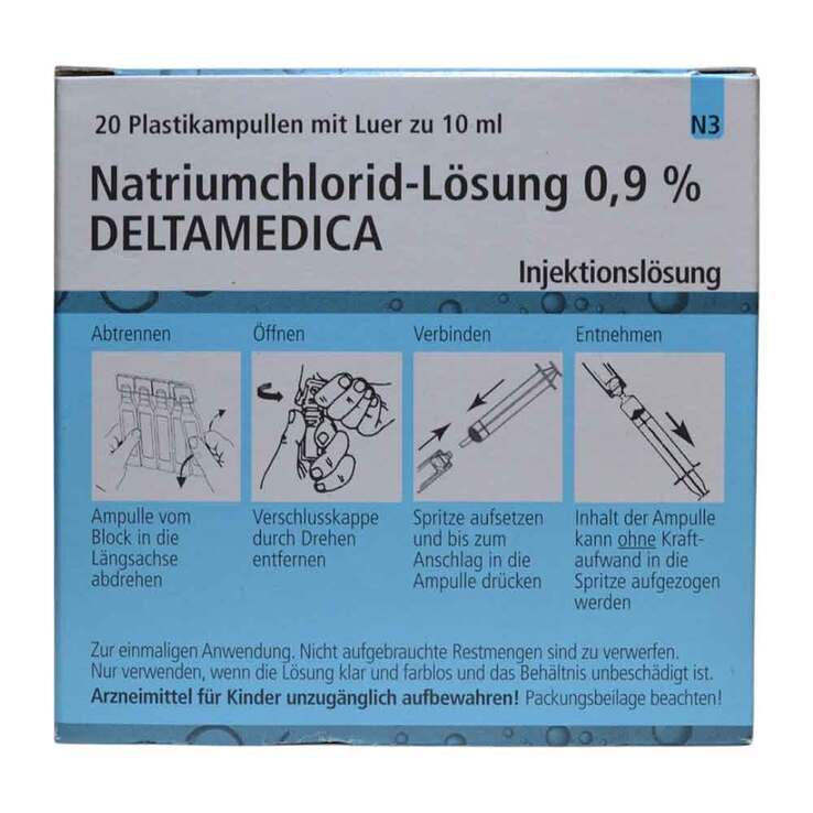 Natriumchlorid-Lösung 0,9% Deltamedica Luer Pl., 20X10 ml