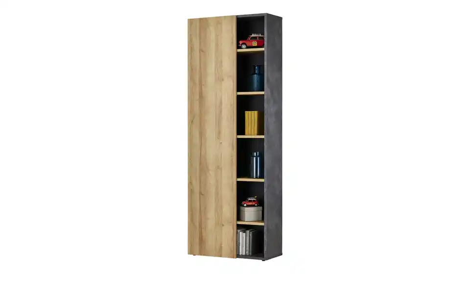 Aktenschrank Chiemsee 218 cm Steingrau, Eiche (Nachbildung)