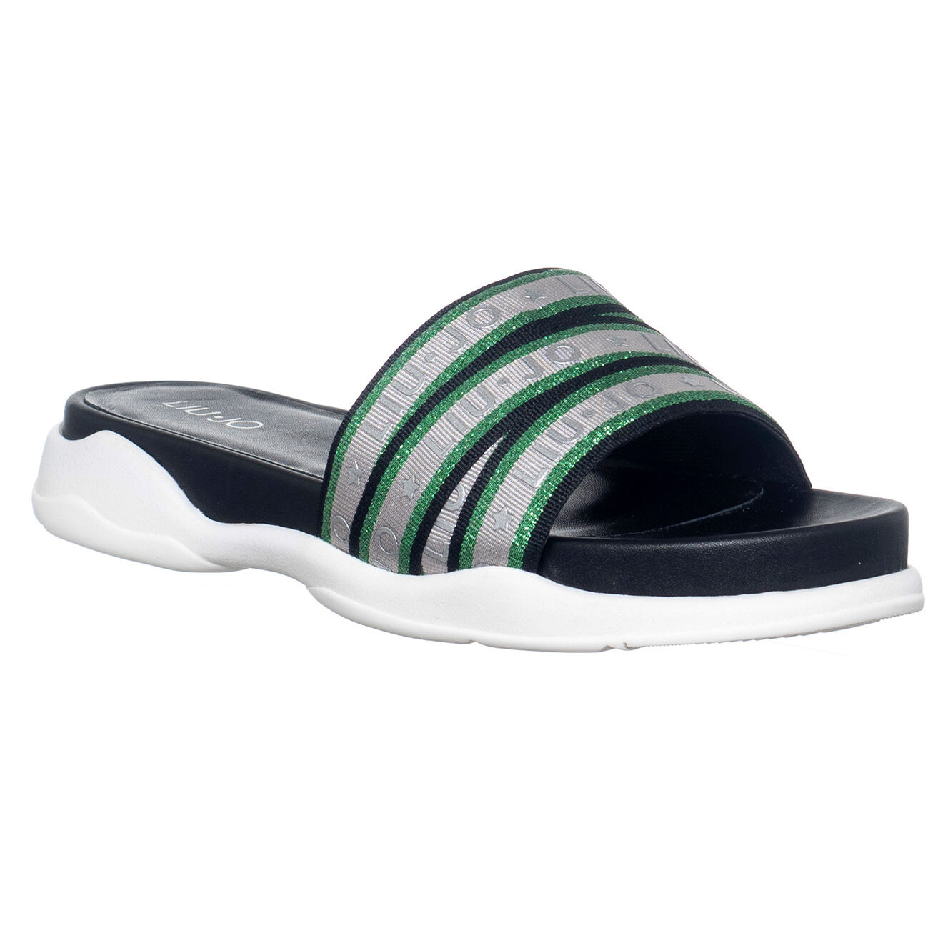 Liu-Jo Mules en Cuir Star noir/gris