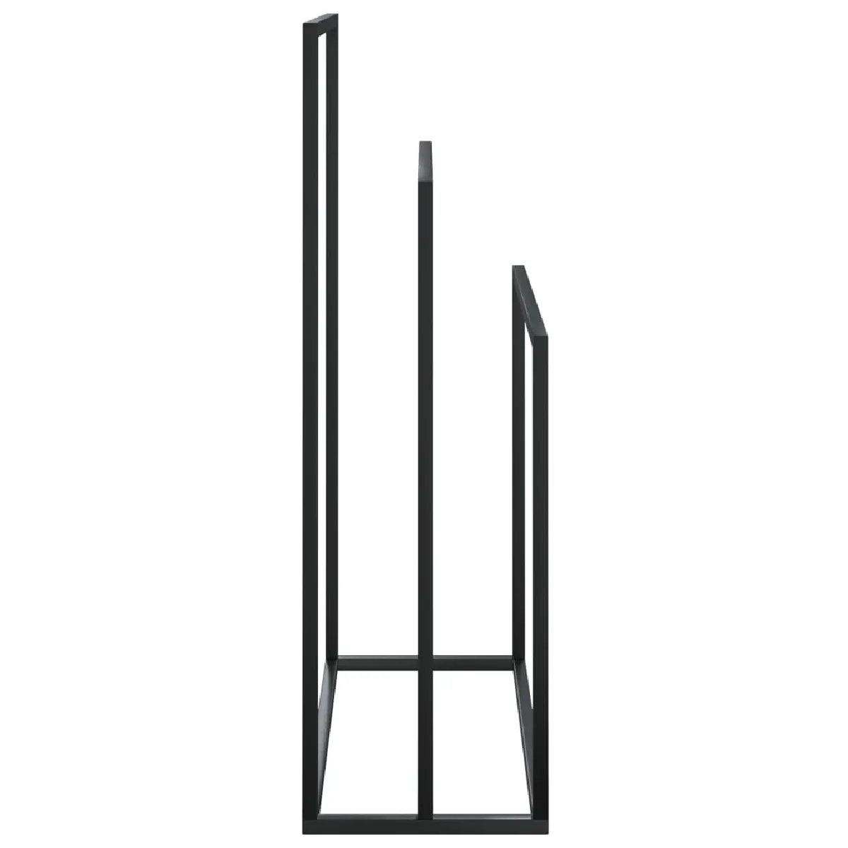 Helloshop26 Porte-serviettes sur pied noir