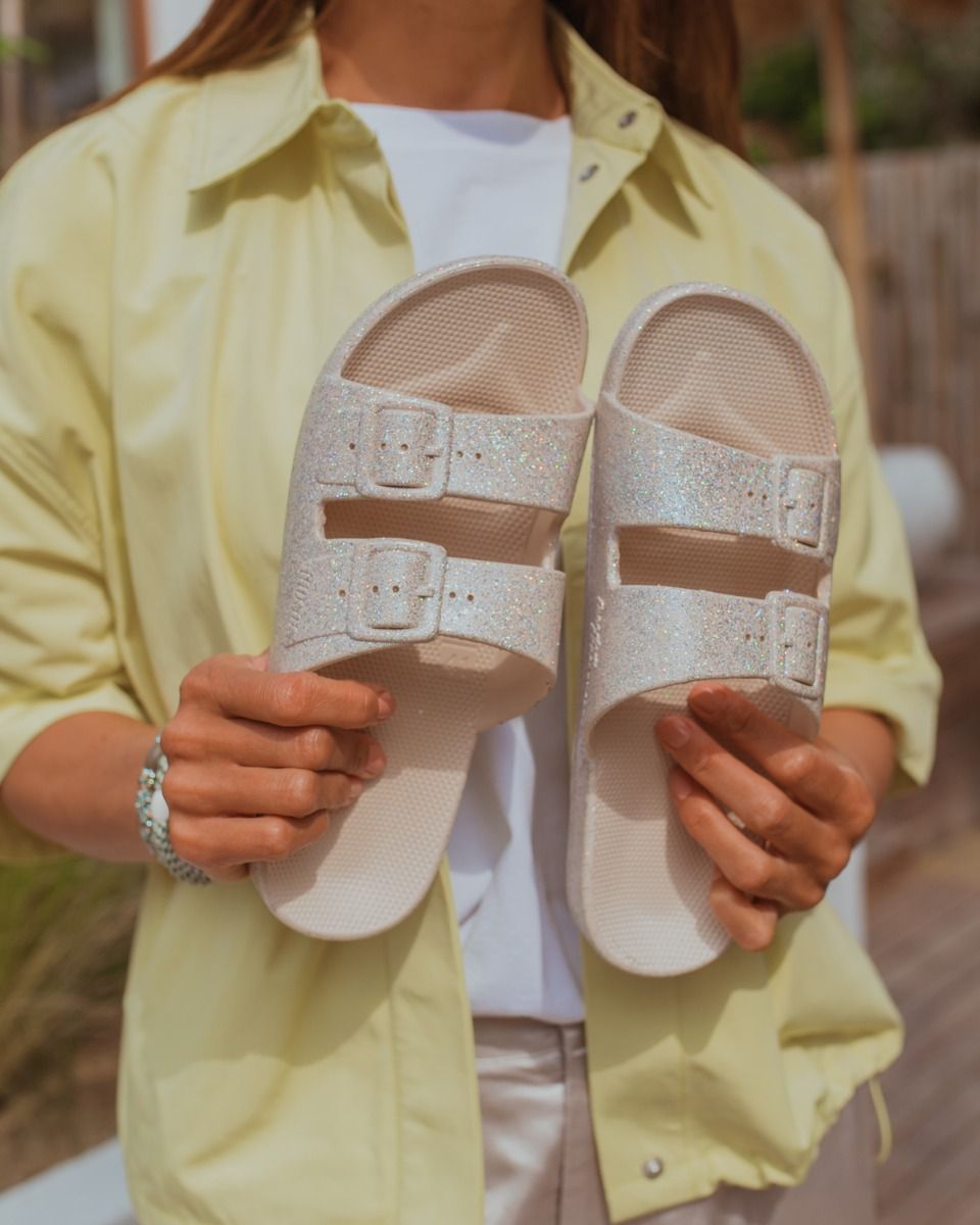 Freedom Moses Basic Off-White Damesslippers