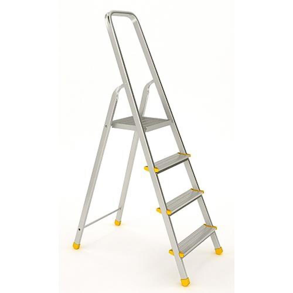 PROREGAL Metalen enkele giraf enkelzijdige aluminium trapladder 6 treden 194 cm hoge ladder Trapladder Trapladder Huishoudladder